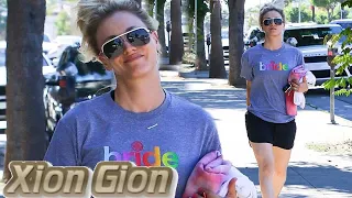 Kaley Cuoco rocks a bride T-shirt to yoga in Los Angeles