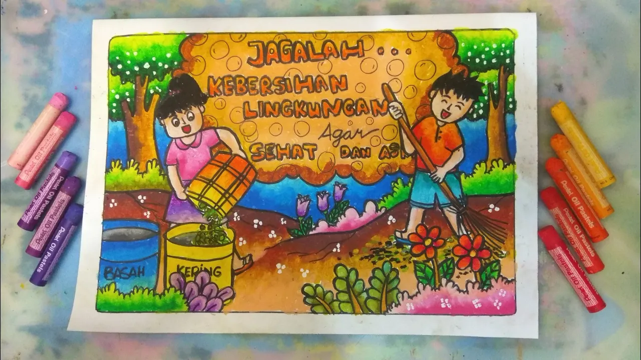 Cara Menggambar Poster Menjaga Kebersihan - Hari Cinta Lingkungan Cara Menggambar Poster Menjaga Kebersihan - Hari Cinta Lingkungan