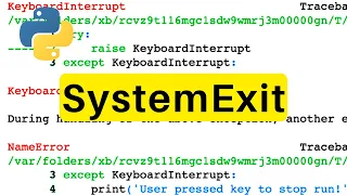 SystemExit Python Tutorial