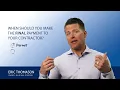 When should you make the final payment to your contractor