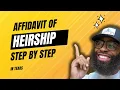 Affidavit of Heirship Texas Step by Step