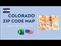 Colorado Zip Code Map in Excel - Zip Codes List and Population Map