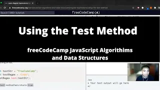 Using the Test Method Regular Expressions freeCodeCamp tutorial