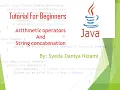 Arithmetic operators and String concatenation in Java