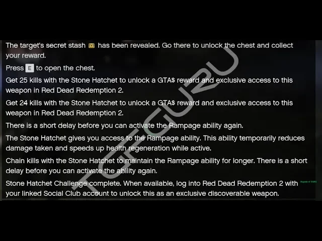 Unlocking the Hatchet RDR2 weapon on GTAO