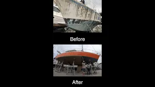 22 Years ABANDONED sailboat back to life ⛵️ #shorts