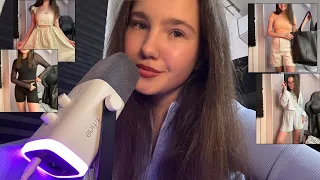 asmr try on haul u0026 fabric scratching new mic 