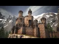 CONAN EXILES building - mountain castle PEOPLE OF THE DRAGON DLC timelapse