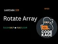 LeetCode 189 Rotate Array Best Solution Explained with Dry Run Java Code HINDI