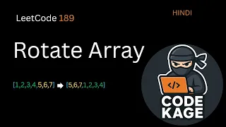 LeetCode 189 Rotate Array Best Solution Explained with Dry Run Java Code HINDI