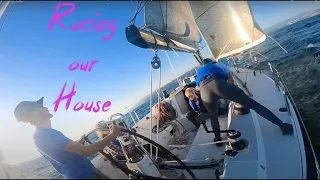 Yacht Racing our Sailboat Home! #ourladydefiant #sailboat #boat #yachtracing