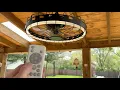 Unenrui 20 Waterproof Outdoor Ceiling Fan with Light Plug-in Caged Hanging Fan Honest Review