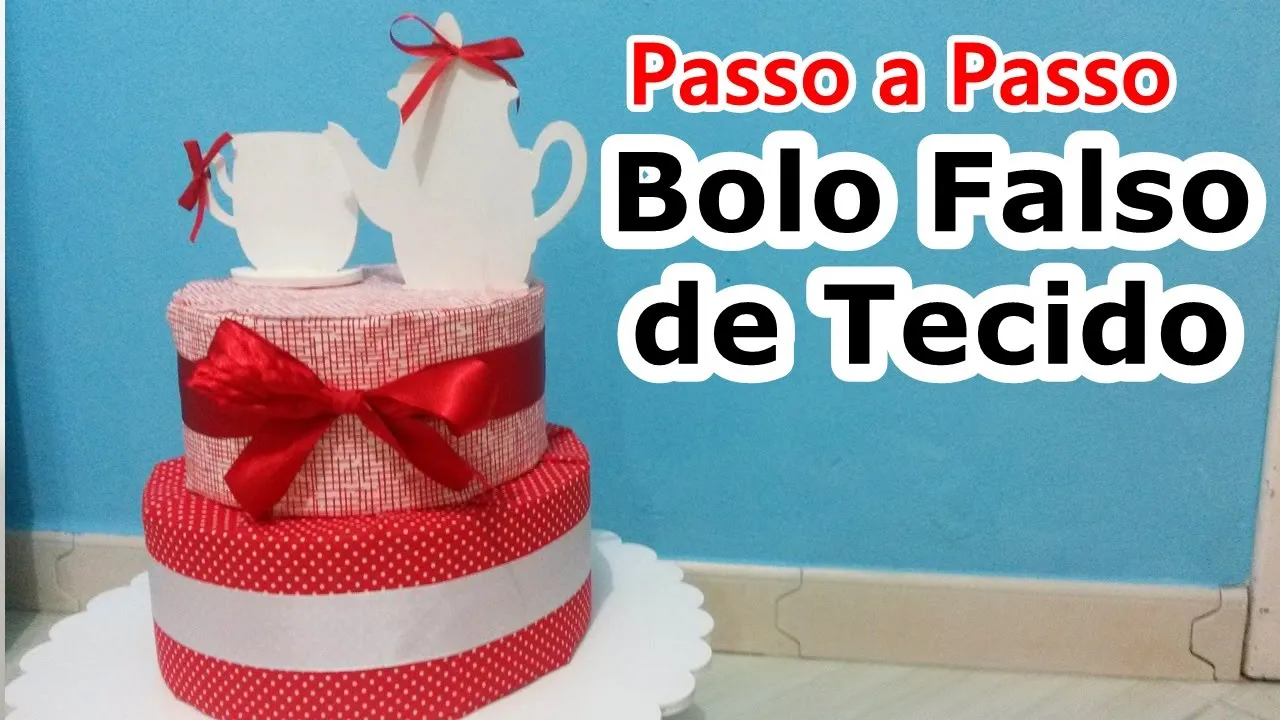 DIY: BOLO FAKE TECIDO MUITO FÁCIL