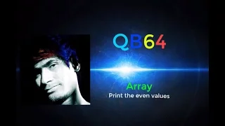 Qbasic programming - Array print even values