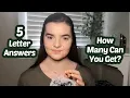 ASMR Random Trivia Questions With 5-Letter Answers Word Chain Game