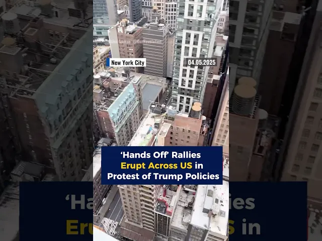 ⁣‘Hands Off’ Rallies Erupt Across US in Protest of Trump Policies
