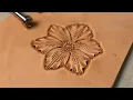 Leather carving flowers