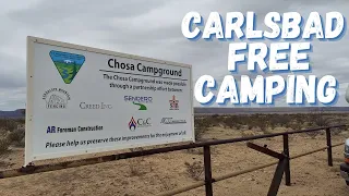 Free Camping In Carlsbad Cavern New Mexico BLM Land Chosa Campground S7E29