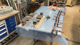 2 October 2022  Tufnol tracks in the dining room for the hatch lids.