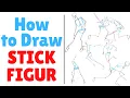 Lesson - 9 l How to draw Stick Figures l Demo l Examples l Process