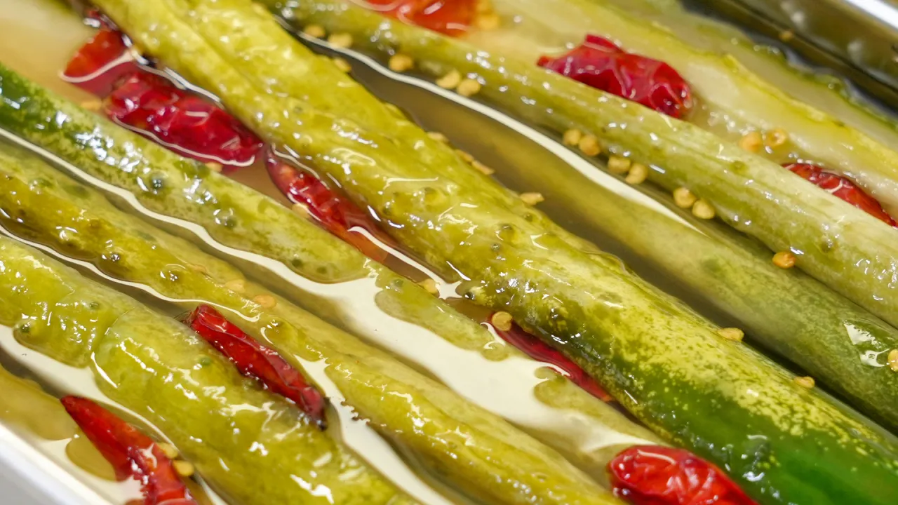 오이장아찌와 오이장아찌 무침