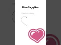 Make heart in python turtle with I love you