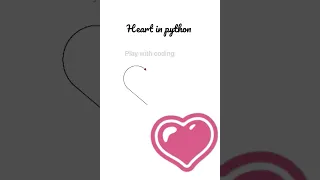Make heart in python turtle with I love you