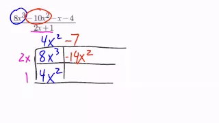 Dividing Polynomials Box Method
