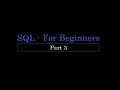 SQL for Beginners Insert update delete keyword Part 3
