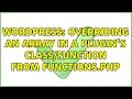 Wordpress Overriding an Array in a Plugin s from functions php