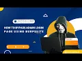 How to bypass admin login page using burpsuite