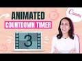 How to Make a COUNTDOWN Timer with Canva EASY - For FREE and PRO users