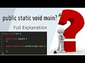 Why public static void main String args in java First Java Program Hello world Full Explanation
