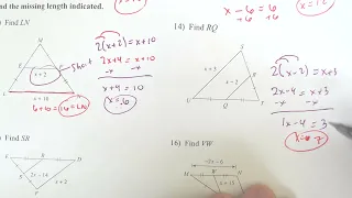 Midsegment of a Triangle Kuta Software