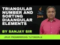 Triangular number sorting of diagonal elements of matrix ISC class 12 CS BTech BE