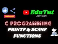 printf and scanf functions C For Beginners EduTut Learn Easily in Tamil