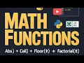 Python Programming GTU Unit-4 Math Functions abs ceil floor factorial