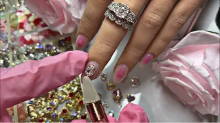 🎀💎UÑAS💅🏼CON CRYSTALES💎✨