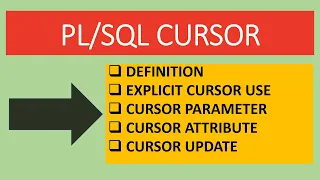 - Cursor Basic Use in anonymous block in Oracle Database
