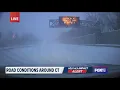 Road conditions in Connecticut during snowstorm