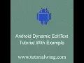 Tutorialwing Android Dynamic EditText Output
