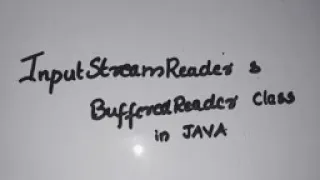 InputStreamReader BufferedReader class in JAVA ICSE COMPUTER