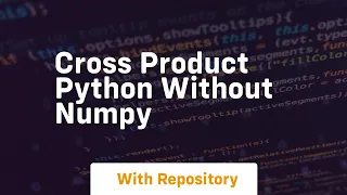 cross product python without numpy