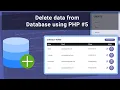 Delete data from Database Delete row from Database using PHP