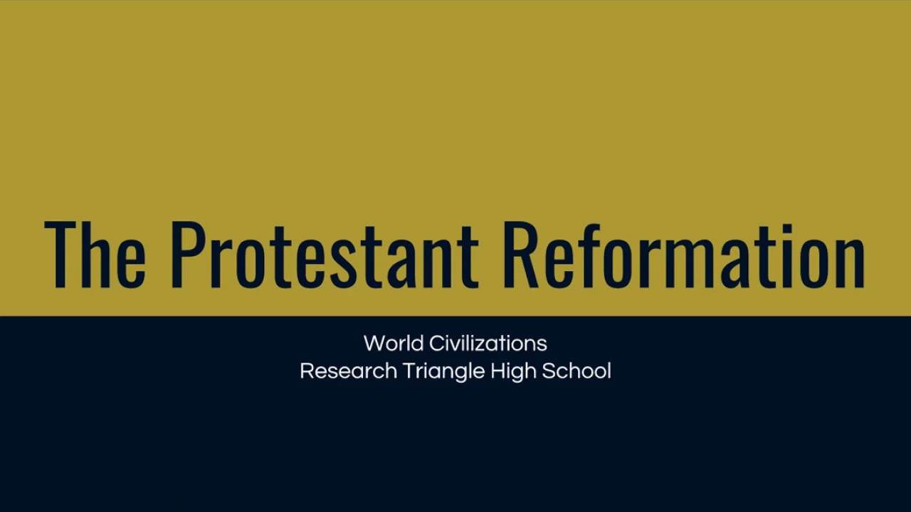 The Protestant Reformation (World Civilizations)