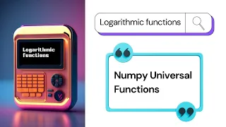 Logarithm functions Numpy Universal functions
