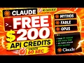 FREE Claude Code 200 FREE API Credits Full Setup in 60 Seconds