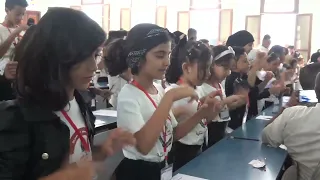 الحساب الذهني عملية حسابية للمشاركين في المسابقة الوطنية الثانية في جامعة تعز 