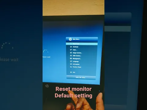 How to Reset Monitor to Default setting(Hp v193) #urjittech #shots #defaultsetting #monitor