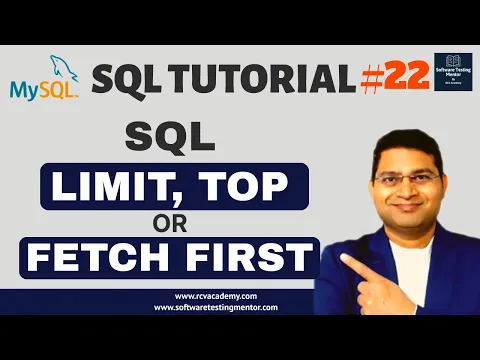 SQL Tutorial #22 - SQL LIMIT | SQL TOP | SQL FETCH FIRST Clause - YouTube thumbnail